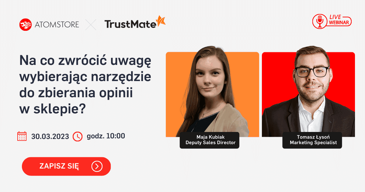 intergacja trustmate z atomstore zbieranie opinii webinar